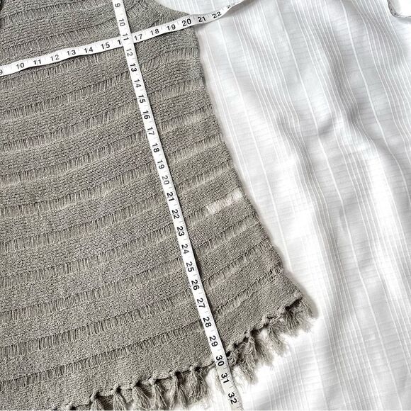 Charlie B. Collection Sleeveless Sage Semi-sheer Tunic Tassel Size XXL NWT - Picture 14 of 14